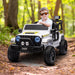 Toyota Jeep Inspired Kids Ride On Car with Remote Control & Detachable Shovel | Alpine White