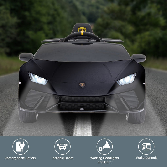Lamborghini Aventador Officially Licensed Kids Ride On Car with Remote Control | Nero (Black)