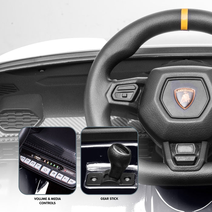 Lamborghini Aventador Officially Licensed Kids Ride On Car with Remote Control | Nero (Black)