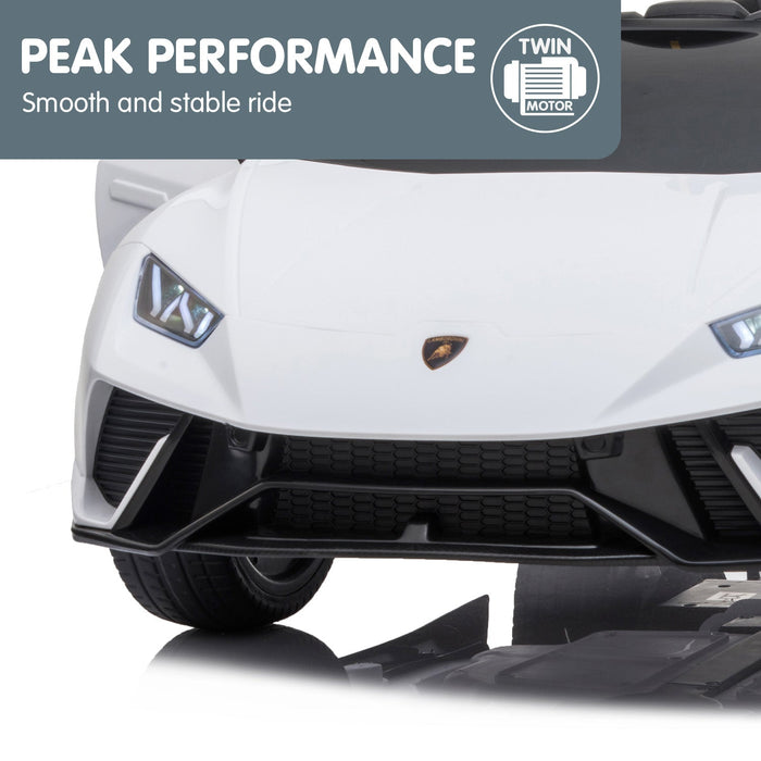Lamborghini Aventador Officially Licensed Kids Ride On Car with Remote Control | Bianco (White)