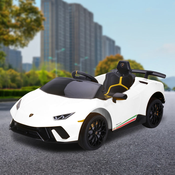 Lamborghini Aventador Officially Licensed Kids Ride On Car with Remote Control | Bianco (White)