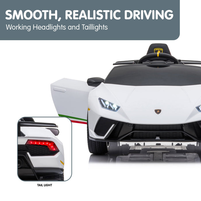 Lamborghini Aventador Officially Licensed Kids Ride On Car with Remote Control | Bianco (White)