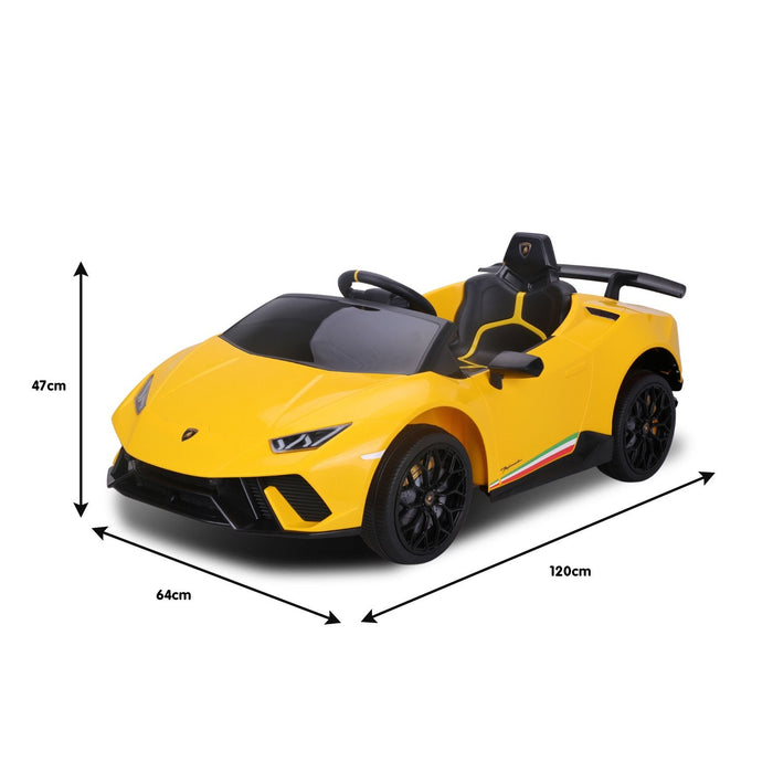 Lamborghini Aventador Officially Licensed Kids Ride On Car with Remote Control | Giallo (Yellow)