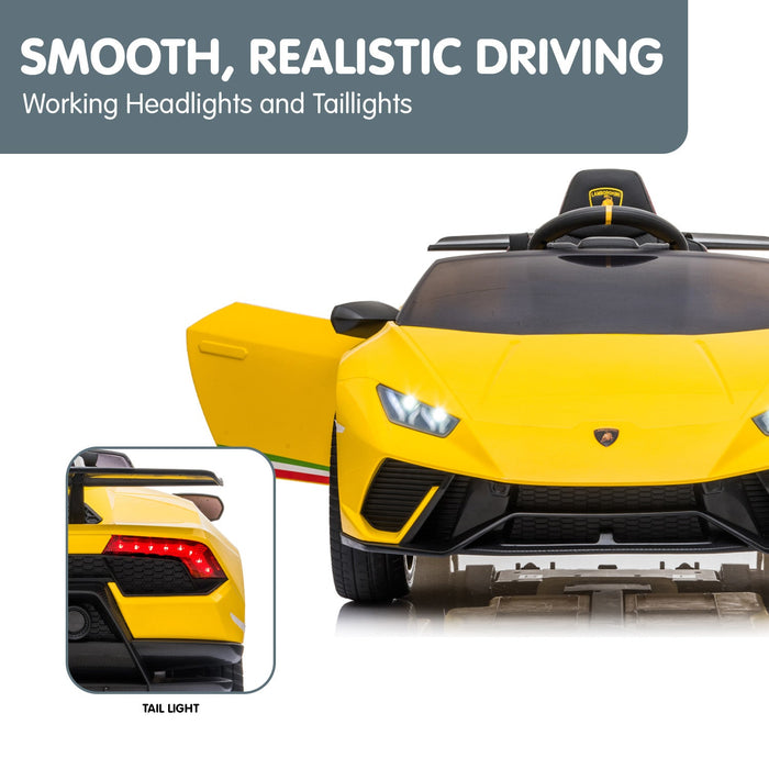 Lamborghini Aventador Officially Licensed Kids Ride On Car with Remote Control | Giallo (Yellow)