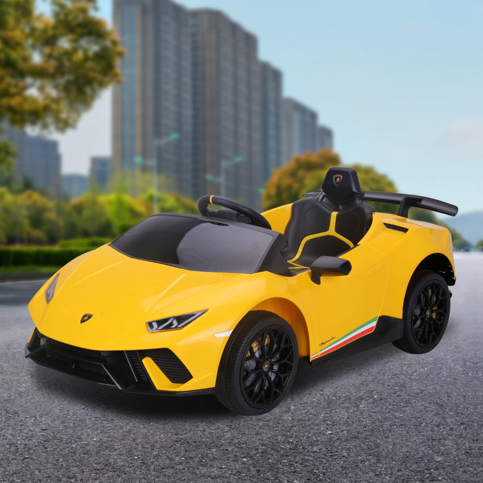 Lamborghini Aventador Officially Licensed Kids Ride On Car with Remote Control | Giallo (Yellow)