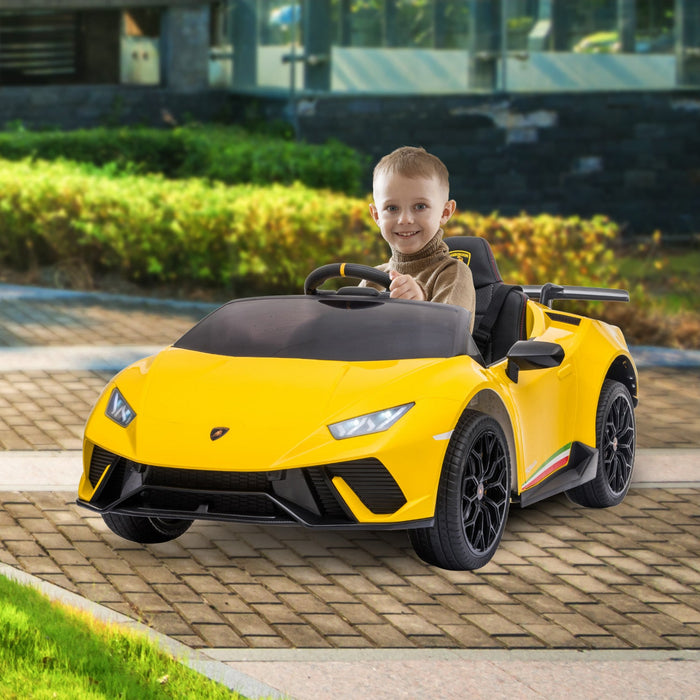 Lamborghini Aventador Officially Licensed Kids Ride On Car with Remote Control | Giallo (Yellow)