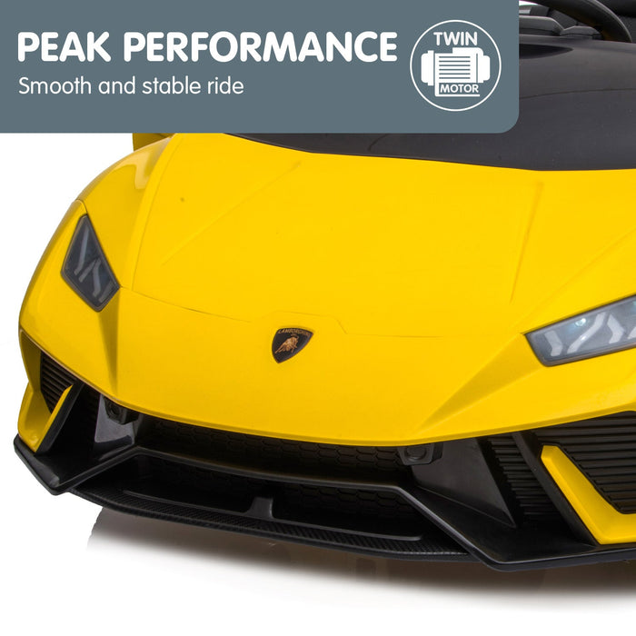 Lamborghini Aventador Officially Licensed Kids Ride On Car with Remote Control | Giallo (Yellow)