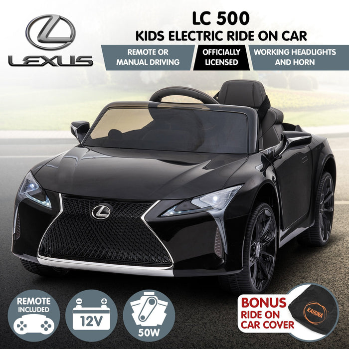 Officially Licensed Lexus LC 500 Premium Kids Ride On Car with Remote Control | Stargazer Black