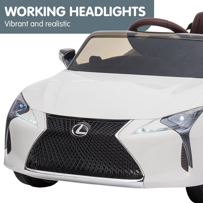 Officially Licensed Lexus LC 500 Premium Kids Ride On Car with Remote Control | Eminent White
