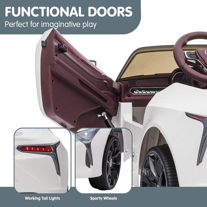 Officially Licensed Lexus LC 500 Premium Kids Ride On Car with Remote Control | Eminent White