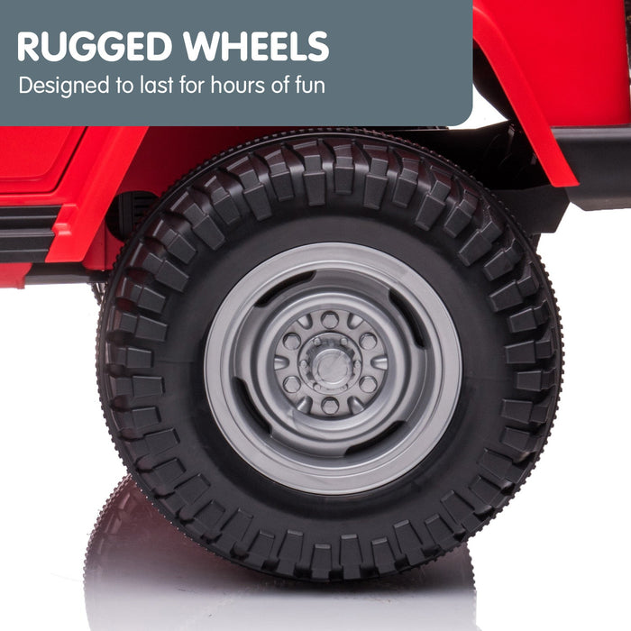 Twin (Two) Seater Toyota FJ-40 Officially Licensed Off Road Kids Ride On Car | Red