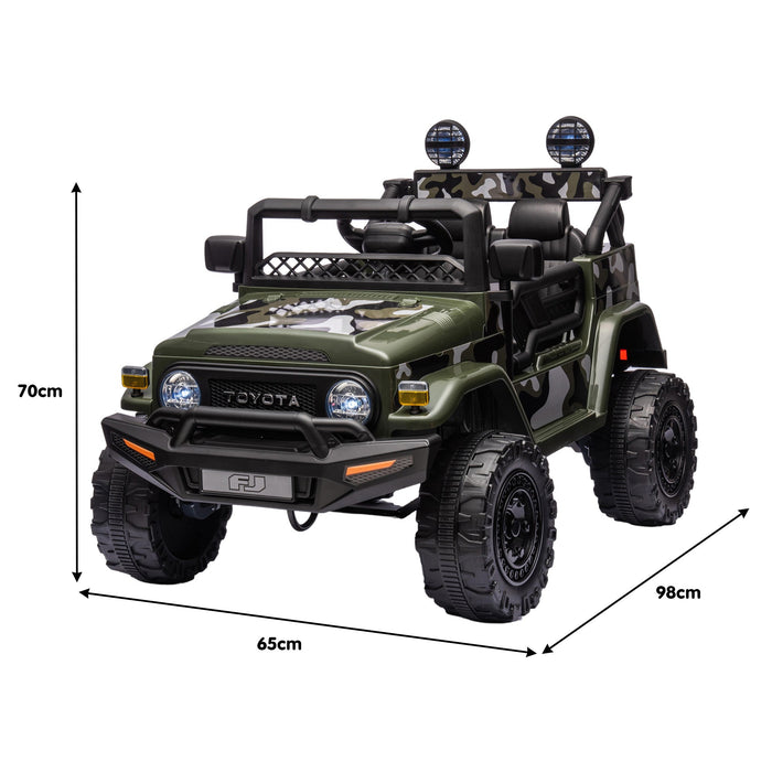 Officially Licensed Toyota FJ Cruiser Jeep Kids Ride On Car with Remote Control | Camoflauge