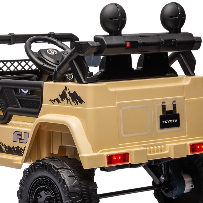 Officially Licensed Toyota FJ Cruiser Jeep Kids Ride On Car with Remote Control | British Khaki