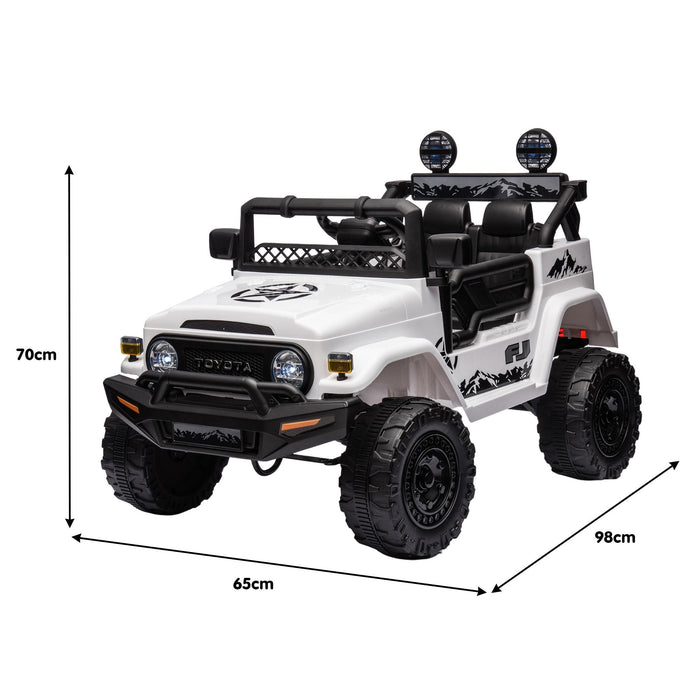 Officially Licensed Toyota FJ Cruiser Jeep Kids Ride On Car with Remote Control | Blizzard White