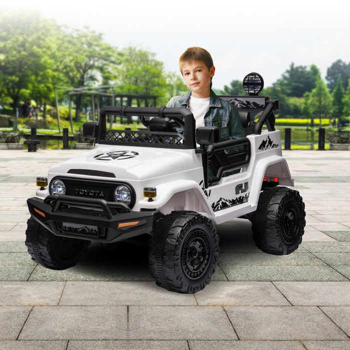 Officially Licensed Toyota FJ Cruiser Jeep Kids Ride On Car with Remote Control | Blizzard White