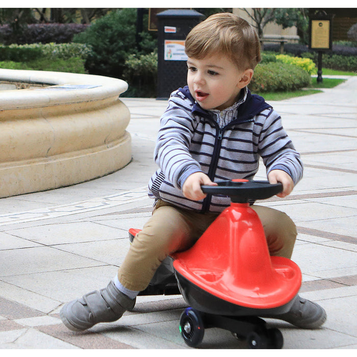 Premium Kids Ride On Swing Car | Chartreuse Green