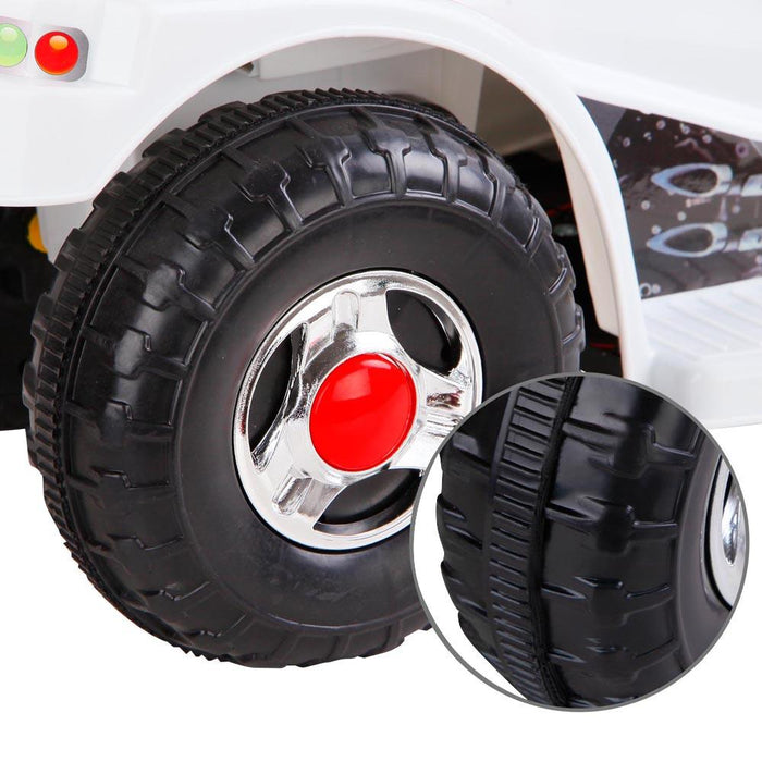 Police Inspired Kids Ride On Motorcycle | White