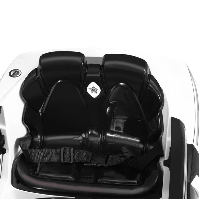 Police Inspired Kids Ride On Car with Remote Control | White/Black