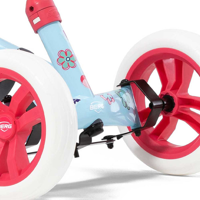 Berg Buzzy 2-in-1 Kids Push & Pedal Powered Go Kart with Basket & Stickers | Bloom