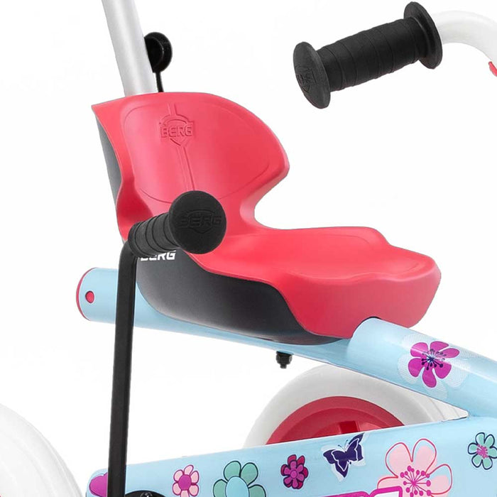 Berg Buzzy 2-in-1 Kids Push & Pedal Powered Go Kart with Basket & Stickers | Bloom