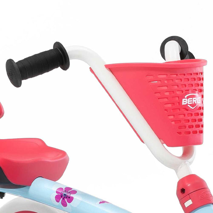 Berg Buzzy 2-in-1 Kids Push & Pedal Powered Go Kart with Basket & Stickers | Bloom