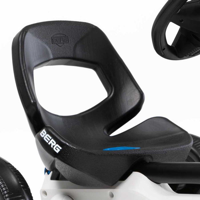 Berg Reppy Officially Licensed BMW Kids Pedal Powered Go Kart | White with BMW Stripes
