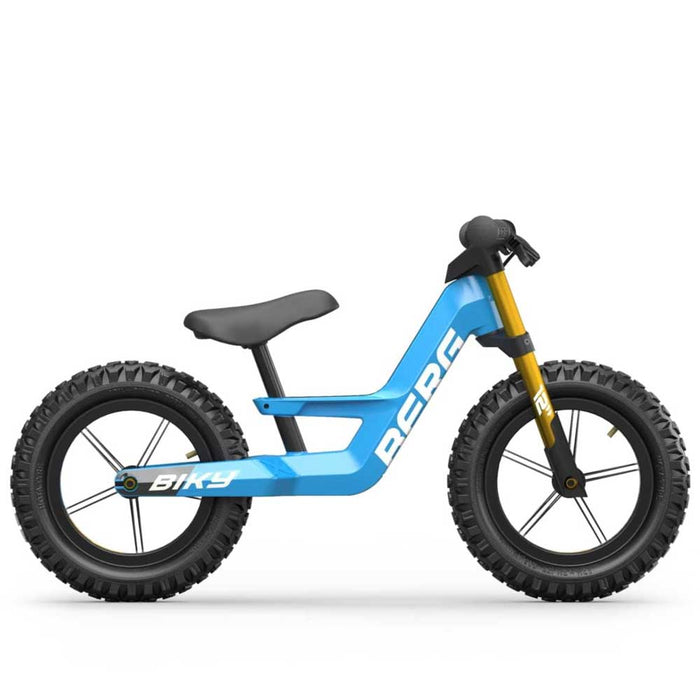 Berg Biky Balance Bike with Off Road Tyres & Handbrake | Sky Racing Blue
