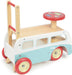 Kids Retro Wooden Toy Combi Pusher & Ride On | White