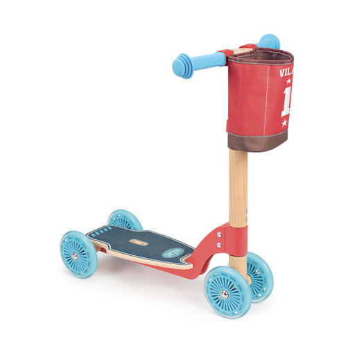Kids Retro Wooden Scooter | Rouge/Bleu (Red/Blue)